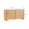 Grappa Natural Wood & Rattan Wavy Dresser Model: TOV-B54345