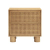 Miles Natural Wood 2-Drawer Nightstand Model: TOV-B54348