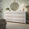 Patty White Rattan 6 Drawer Dresser Model: TOV-B54354