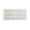 Patty White Rattan 6 Drawer Dresser Model: TOV-B54354