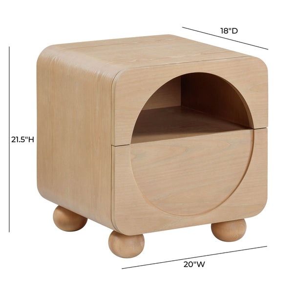 Moonrise Natural Ash Nightstand Model: TOV-B54376