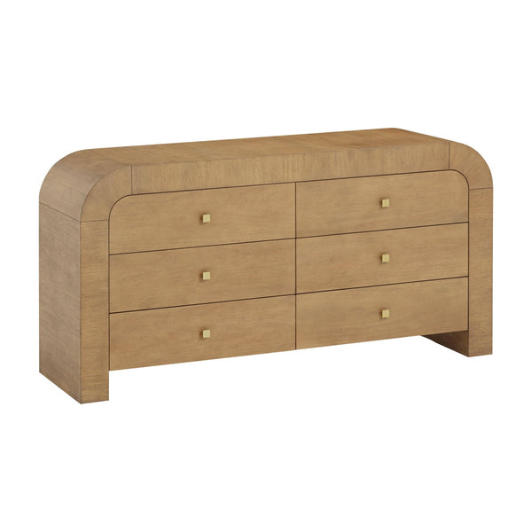 Hump 6 Drawer Natural Dresser Model: TOV-B54398
