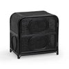 Tina Black Rattan Nightstand Model: TOV-B54406