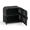 Tina Black Rattan Nightstand Model: TOV-B54406