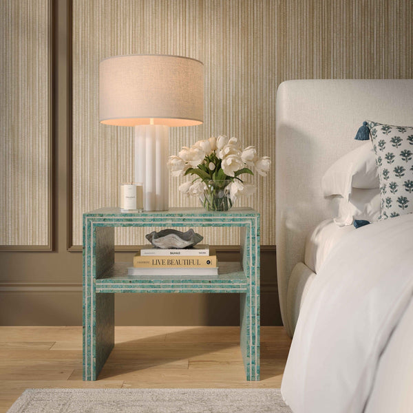 Derry Blue Capiz Shell Nightstand Model: TOV-B54432