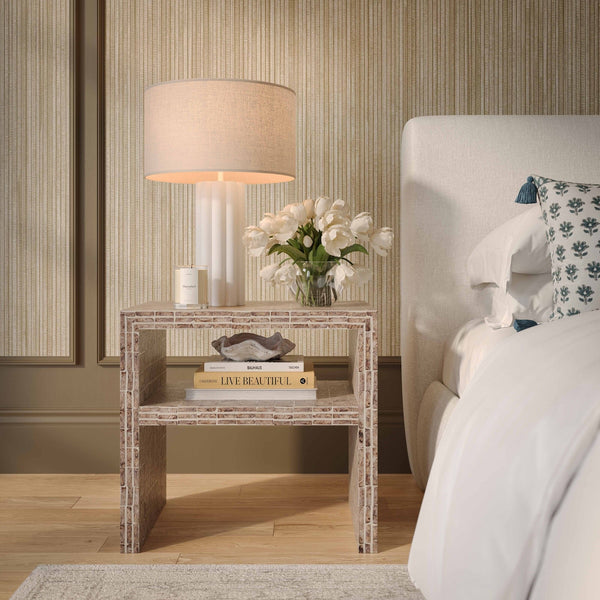 Derry Lavender Capiz Shell Nightstand Model: TOV-B54433