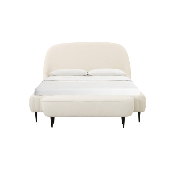 Denise Cream Boucle Bed in Queen Model: TOV-B68690