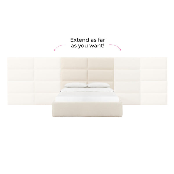 Eliana Cream Boucle Queen Bed Model: TOV-B68731