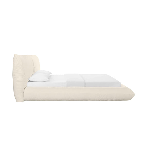 Romp Cream 100% Upcycled Linen Queen Bed Model: TOV-B68950