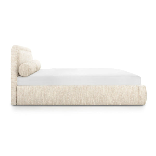 Murielle Taupe Textured Boucle King Bed Model: TOV-B69140