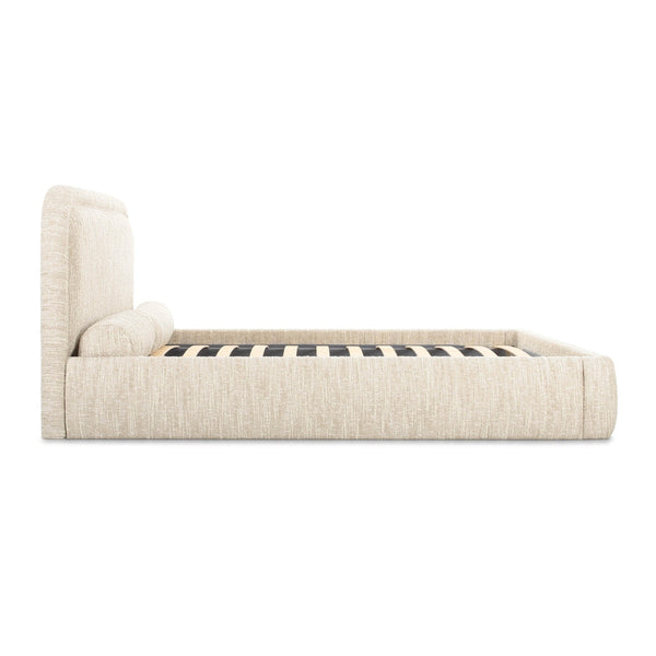 Murielle Taupe Textured Boucle King Bed Model: TOV-B69140