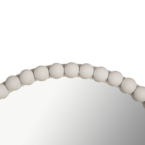 Baria White Wooden Mirror Model: TOV-C18383