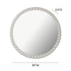 Baria White Wooden Mirror Model: TOV-C18383
