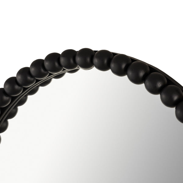 Baria Black Wooden Mirror Model: TOV-C18396