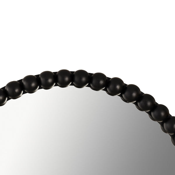 Baria Black Wooden Mirror Model: TOV-C18396