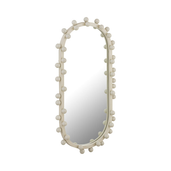 Bubbles Ivory Oval Wall Mirror Model: TOV-C18422
