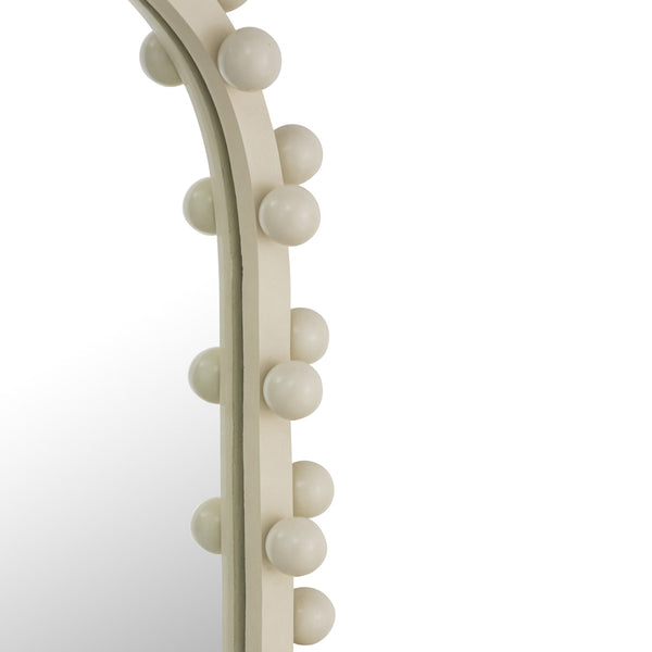 Bubbles Ivory Oval Wall Mirror Model: TOV-C18422