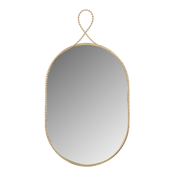 Ravina Braided Brass Oval Wall Mirror Model: TOV-C18655