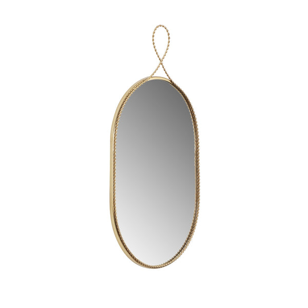 Ravina Braided Brass Oval Wall Mirror Model: TOV-C18655