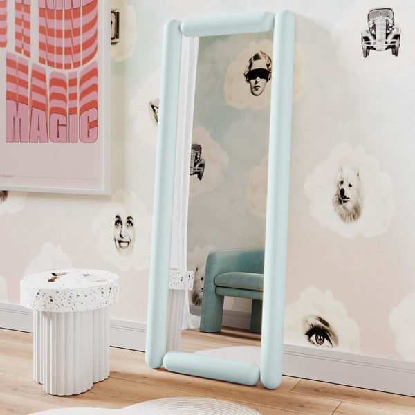 Cozzi Pastel Blue Large Floor Mirror Model: TOV-C18696