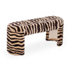 Zebra Brown Striped Tufted Bench Model: TOV-C18748
