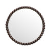 Baria Walnut Finish Round Wall Mirror Model: TOV-C18783