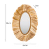 Tribal Natural Abaca Grass Oval Wall Mirror Model: TOV-C21005
