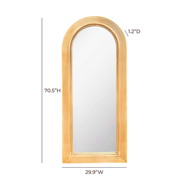 Tanya Natural Rattan 70" Floor Mirror Model: TOV-C54314
