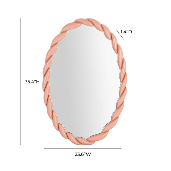 Agnes Mauve Oval Mirror Model: TOV-C68814