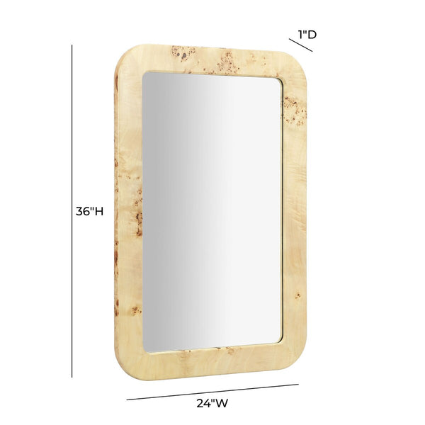 Tessa Natural Burl Wall Mirror Model: TOV-C69155