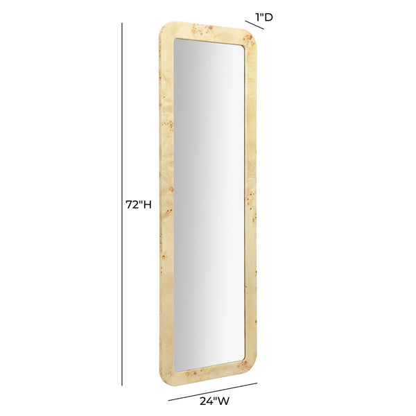 Tessa Natural Burl 72" Floor Mirror Model: TOV-C69156