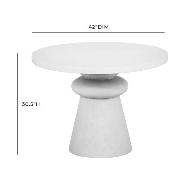 Lupita White 42" Round Dinette Table Model: TOV-D18432