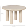 Barbara Cream Textured Indoor / Outdoor 47" Round Dining Table Model: TOV-D18646