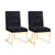 Akiko Black Velvet Chair - Set of 2 Model: TOV-D2052