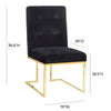Akiko Black Velvet Chair - Set of 2 Model: TOV-D2052