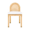 Amara Natural Rattan and Performance Fabric Arched Back Dining Chair Model: TOV-D21026