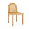 Amara Natural Rattan and Performance Fabric Arched Back Dining Chair Model: TOV-D21026