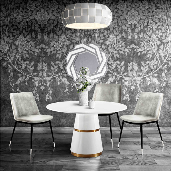 Evora Grey Velvet Chair - Silver Legs - Set of 2 Model: TOV-D4328