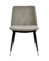 Evora Grey Velvet Chair - Silver Legs - Set of 2 Model: TOV-D4328