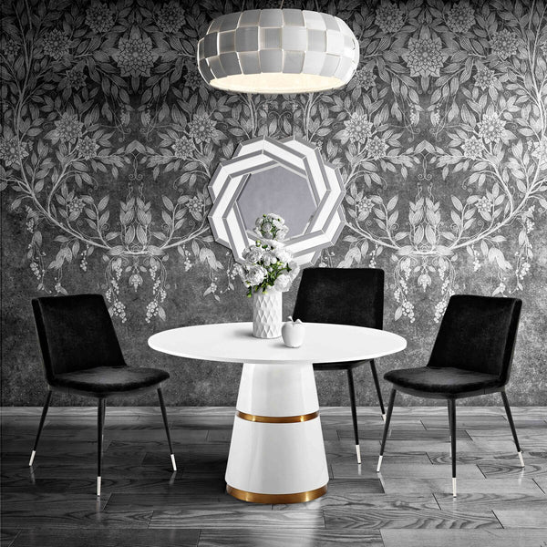 Evora Black Velvet Chair - Silver Legs - Set of 2 Model: TOV-D4329