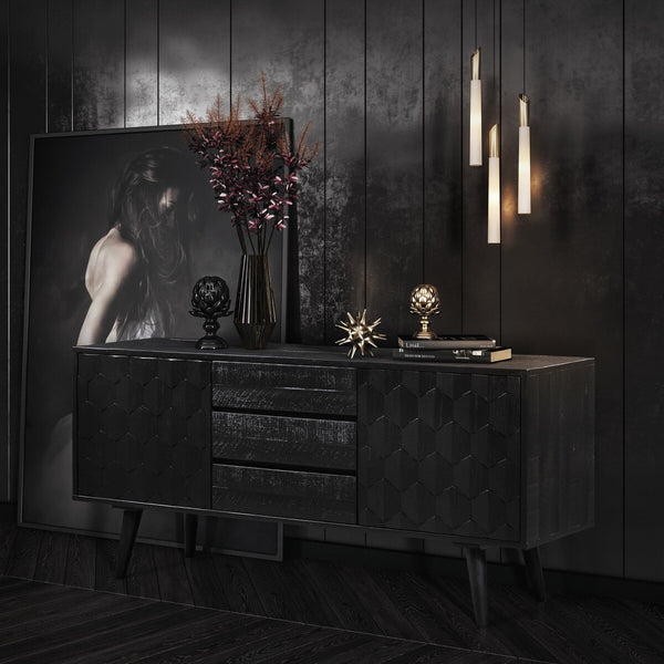 Valentina Black Acacia 59" Buffet Model: TOV-D44013