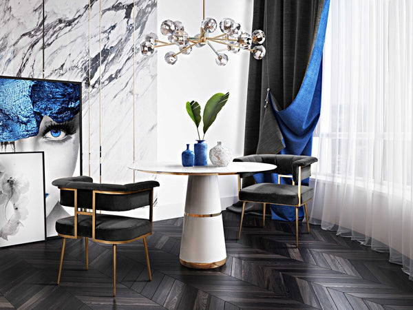 Astrid Grey Velvet Chair Model: TOV-D44022