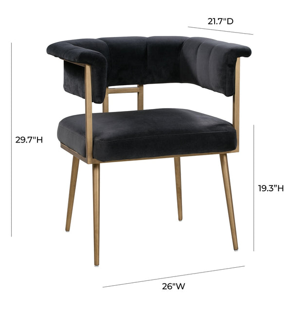 Astrid Grey Velvet Chair Model: TOV-D44022