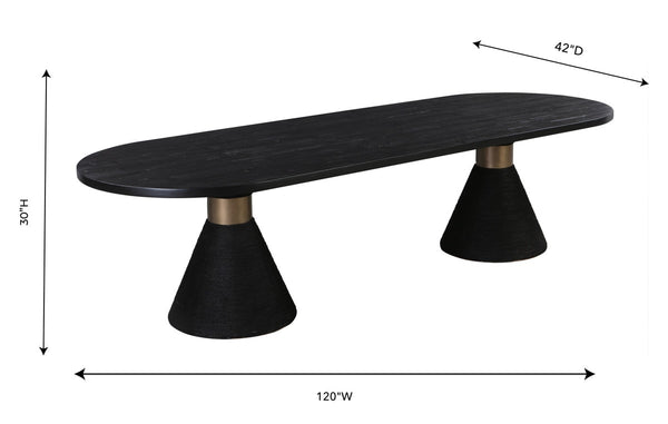 Rishi Black Rope Oval Table Model: TOV-D44047