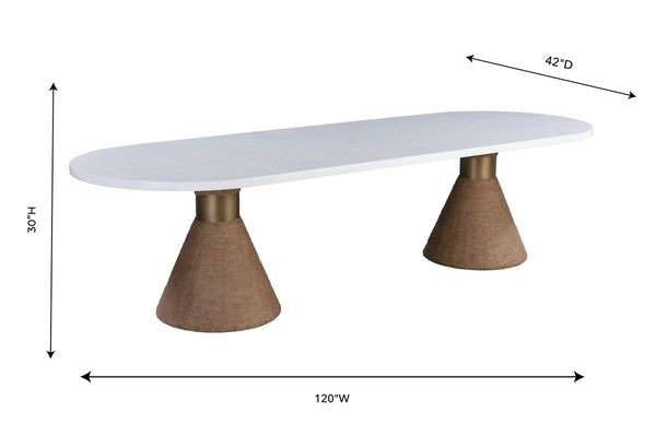 Rishi Natural Rope Oval Table Model: TOV-D44048