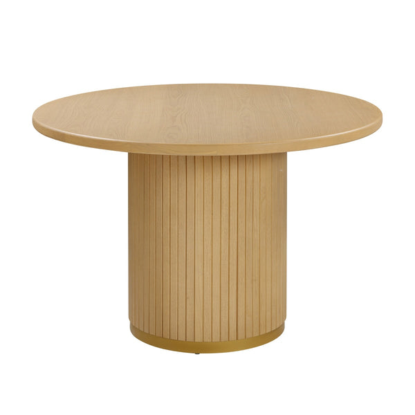 Chelsea Natural Oak Wood Round Dining Table Model: TOV-D44123