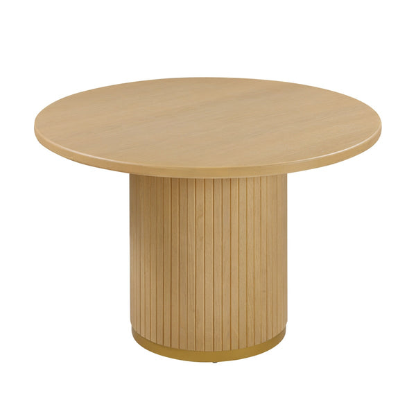 Chelsea Natural Oak Wood Round Dining Table Model: TOV-D44123