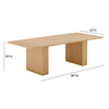 Chelsea Natural Oak Wood 96" Rectangular Dining Table Model: TOV-D44132