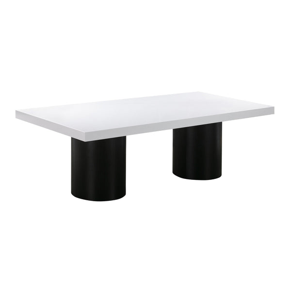 Nova White Lacquer 95" Rectangular Dining Table Model: TOV-D44185