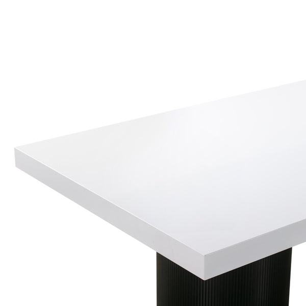 Nova White Lacquer 95" Rectangular Dining Table Model: TOV-D44185